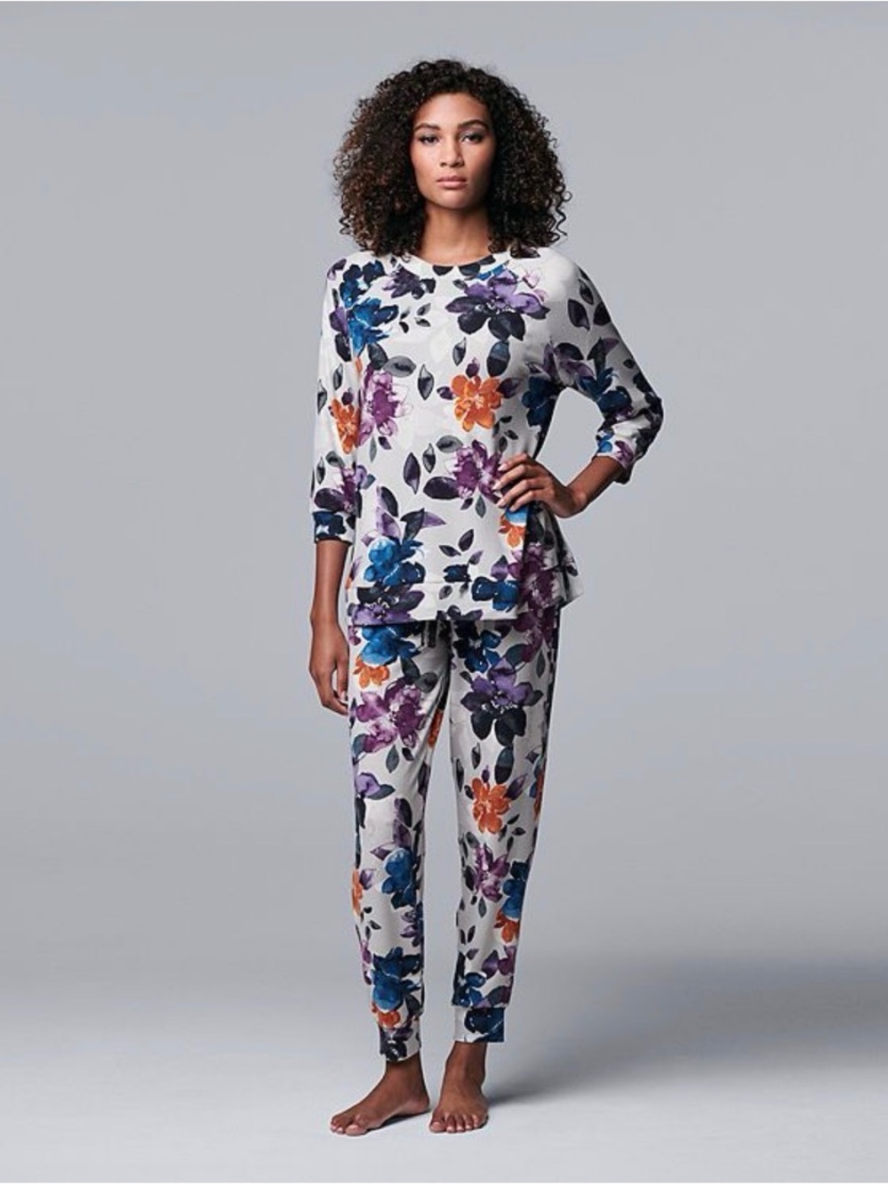 Simply Vera Vera Wang Floral Two-Piece Loungewear Set